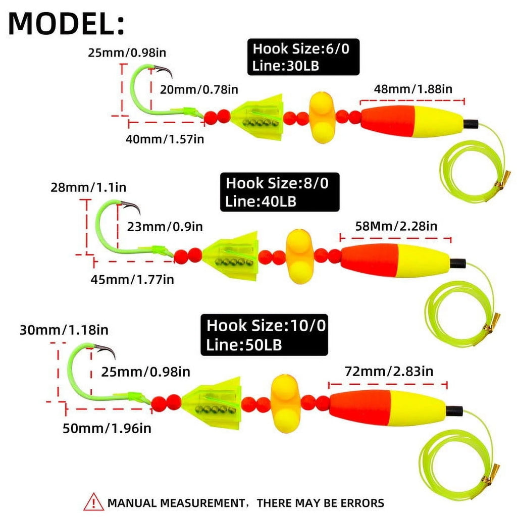 5pcs/set Catfish Rigs Fishing Tackle with Circle Hooks G559768