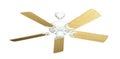 52 inch Patio Fan with Bleached Oak Gloss Blades D404014