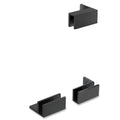 Matte Black Frameless Fixed Glass Shower Panel V7131