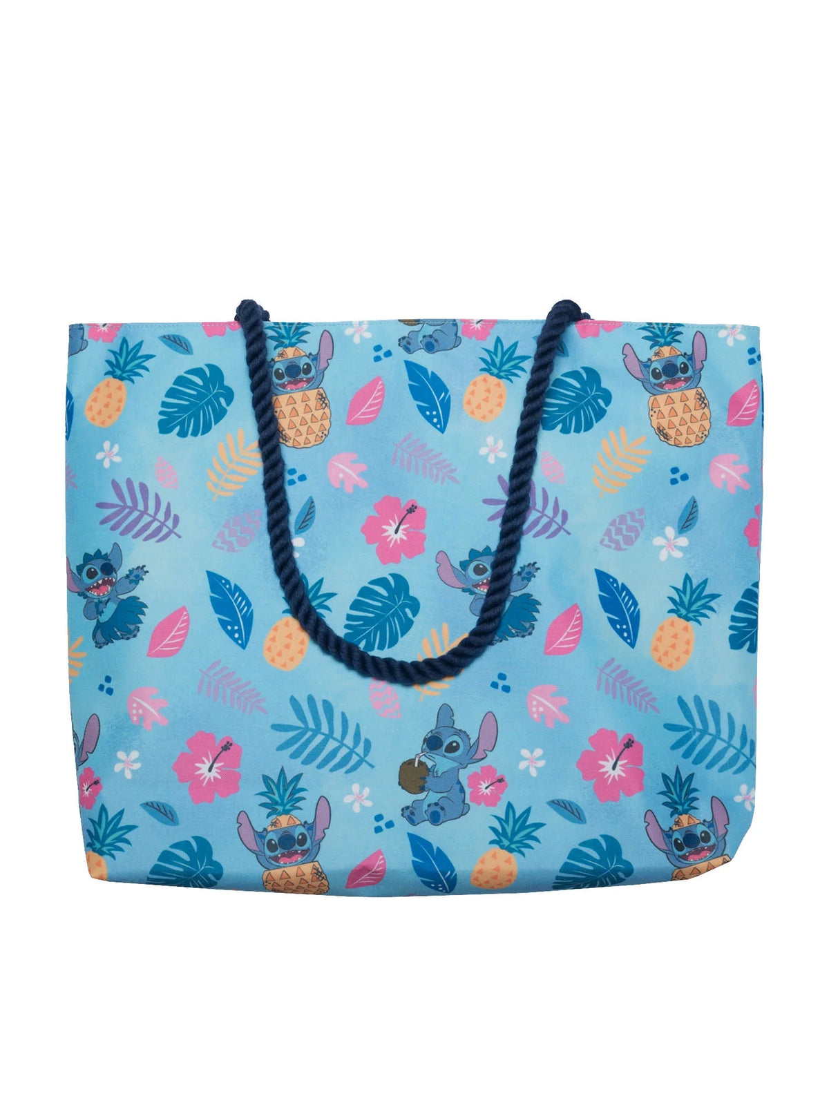 Disney Stitch Tote Bag All-Over Print Carry-on Travel Beach Hawaiian Pineapples M237