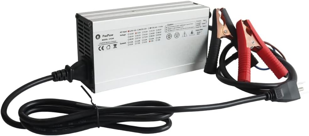 14.6V 10A AC/DC Battery Charger for 12.8V Lithium Iron Phosphate Battery, Pack of 2 V206