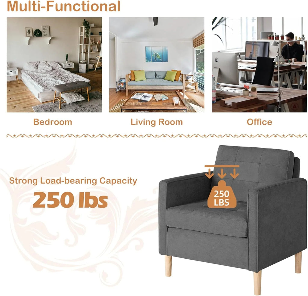 Grey Accent Arm Chair Y1370