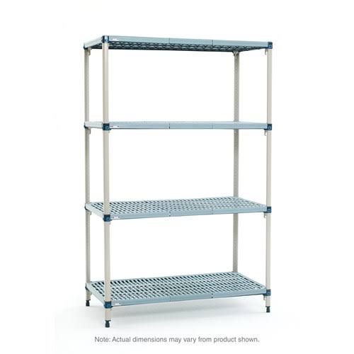 MetroMax Q Starter Shelving Unit, 48x22W x 18x22D x 74x22H, 800 lb. Capacity per Shelf Q70484