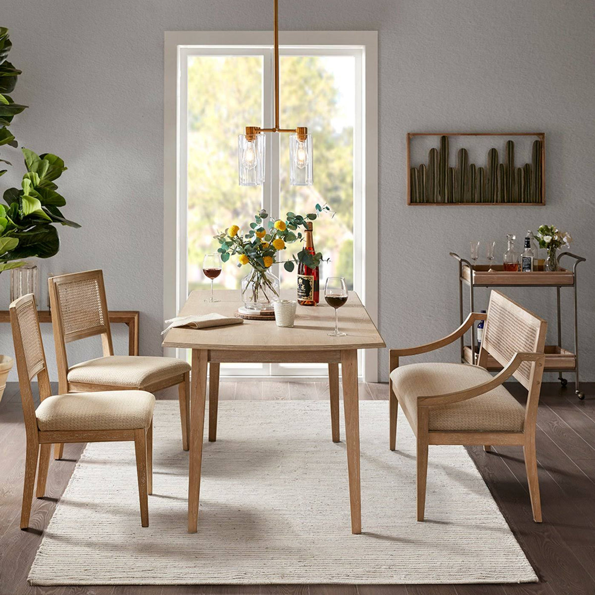 Light Brown Dining Side Chair (Set of 2) N183