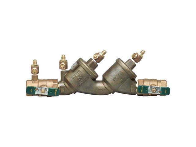 1.25x22 Lead Free Double Check Valve Backflow Preventer with Quarter Turn Ball Valve X7789