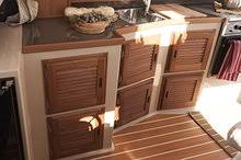 Teak Louvered Door & Frame - Left Hand - 12x22 A605