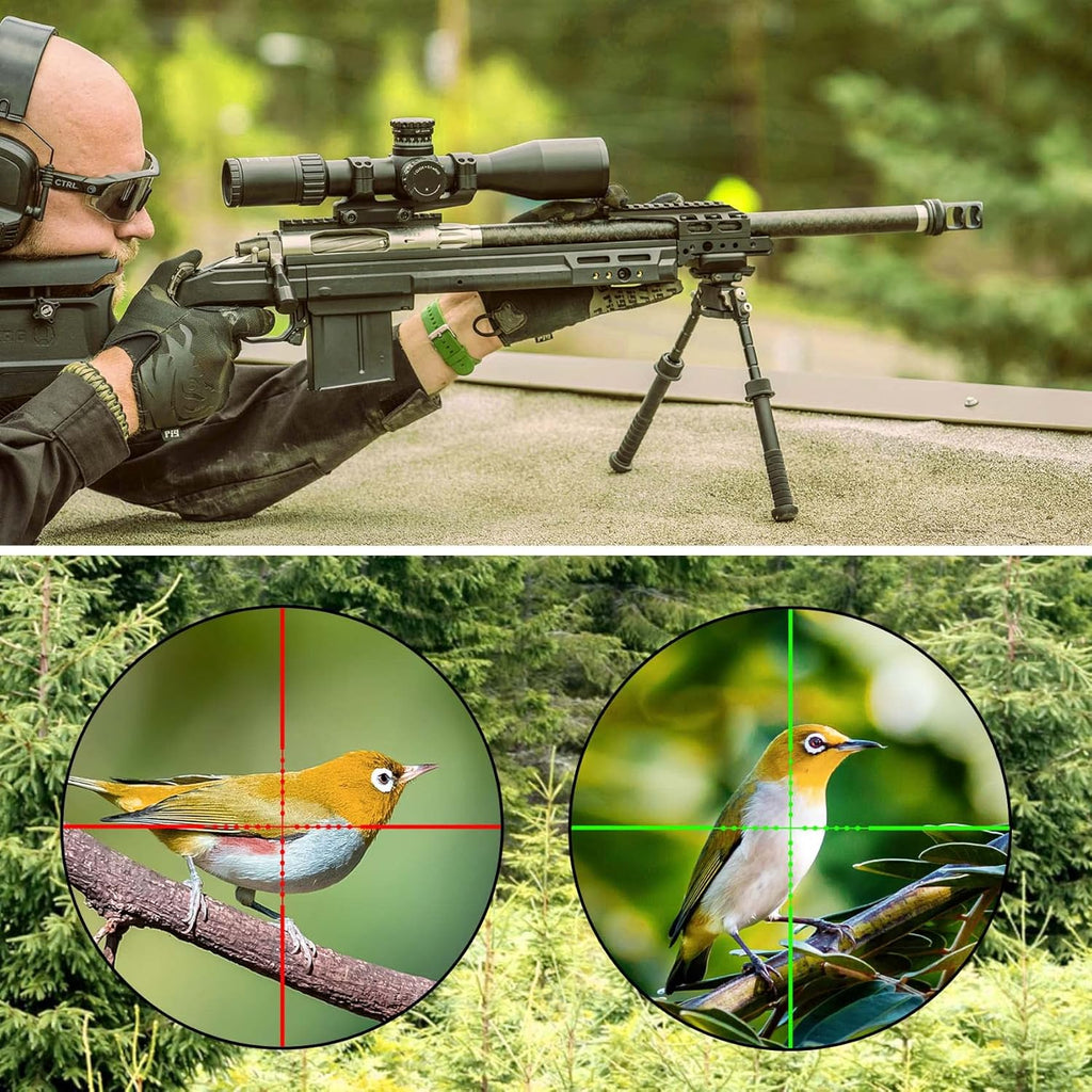 4-16x44 AO Rifle Scope with Red/Green Reticle Illuminated, Locking Turret, Sunshade and 20mm Rail Mount, Pack of 2 Z307525