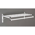 Satin Aluminum Coat Rack with 1 Shelf, 48 in W T309416