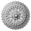 18 1/2 inchod x 7/8 inchid x 1 1/2 inchp Hand-Painted Pale Gold Ceiling Medallion N4170