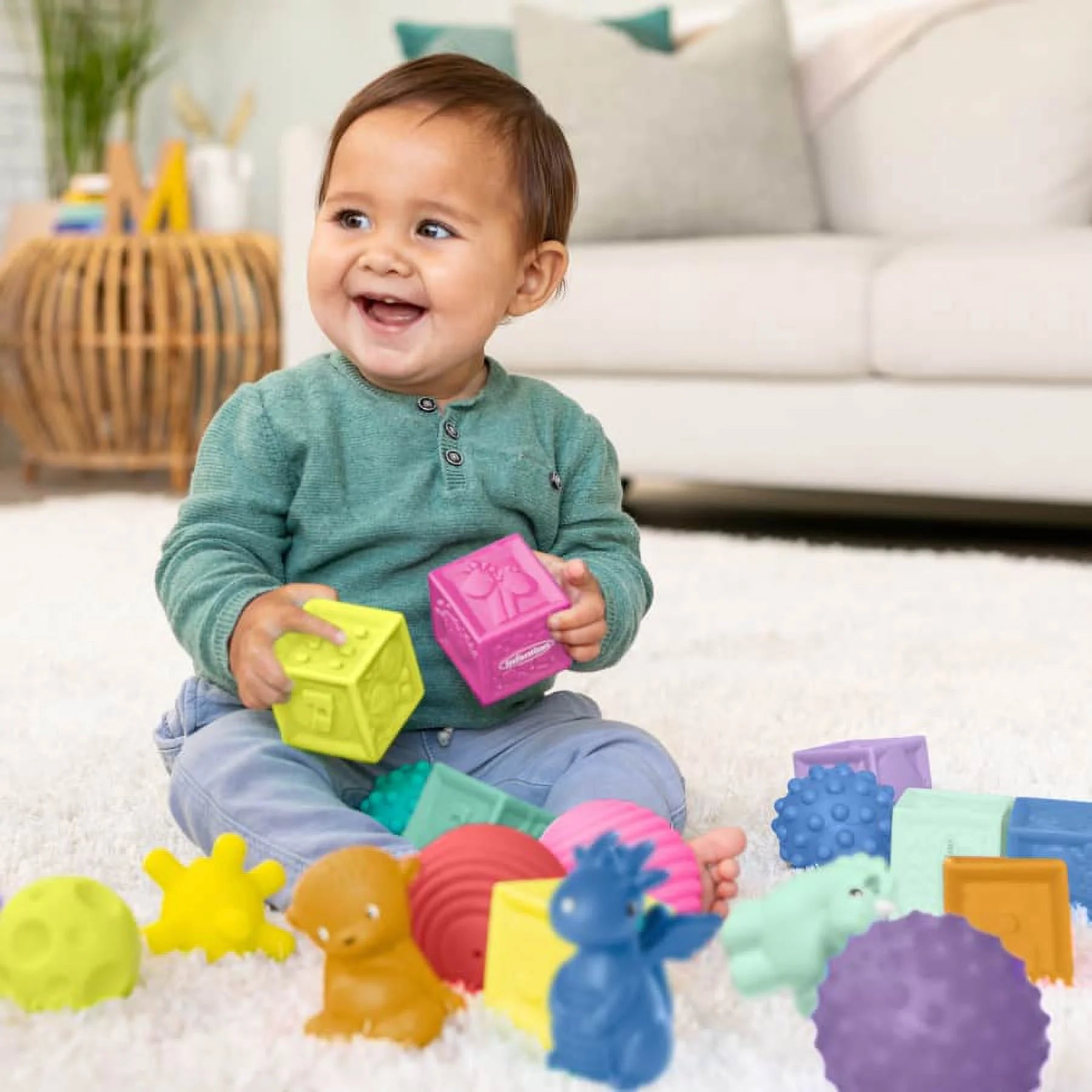 20 Pc Multicolor Sensory Balls Blocks Set B230251