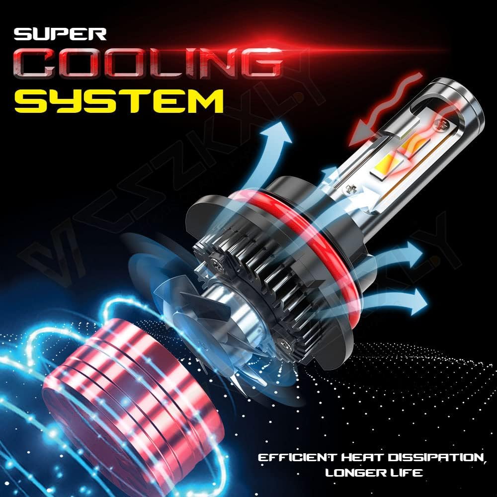 9007 HB5 LED Headlight Bulb Conversion Kit, Dual Beam, 6500K Cool White, 2-Pack V2829