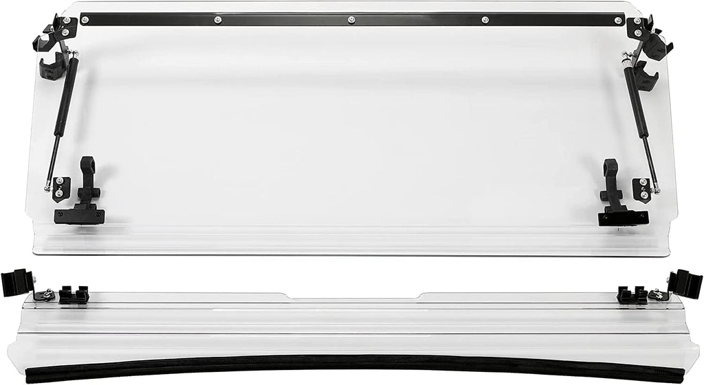 3-IN-1 Front Windscreen Folding Down Flip Clear Vented X232051