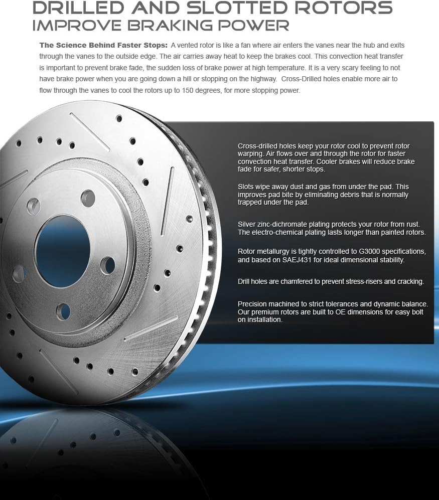 FRONT 302mm + REAR 305mm D/S 5 Lug Rotors + Ceramic Pads + Clips I490