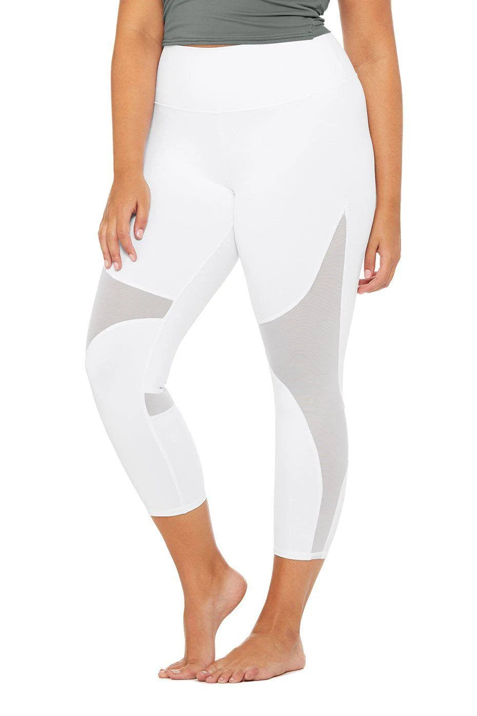 High-Waist Yoga Capris White Xxs X16906