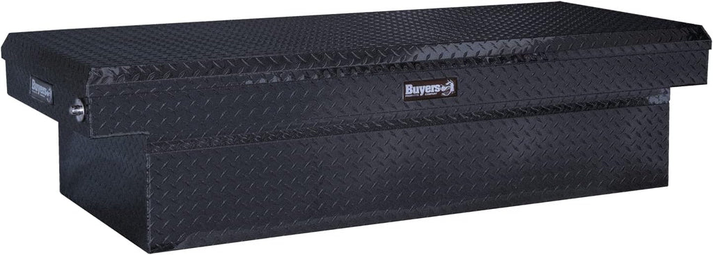 Heavy Duty Saddle Truck Tool Box, Diamond Tread Aluminum, 71x27x18, Silver O519