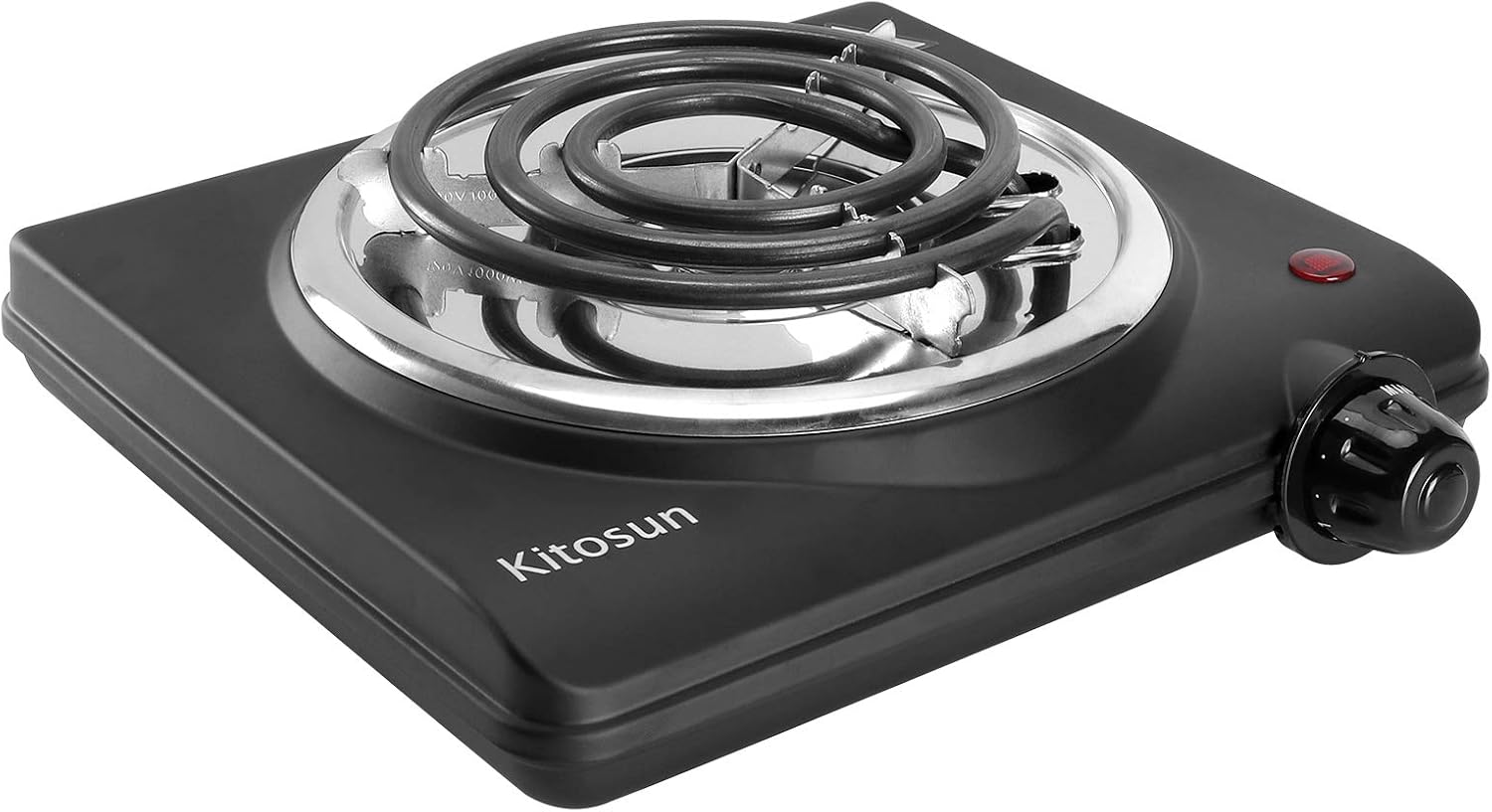 Single Hot Plate Electric Stove with Stainless Steel Grill (1000W) Pack of 2 H751