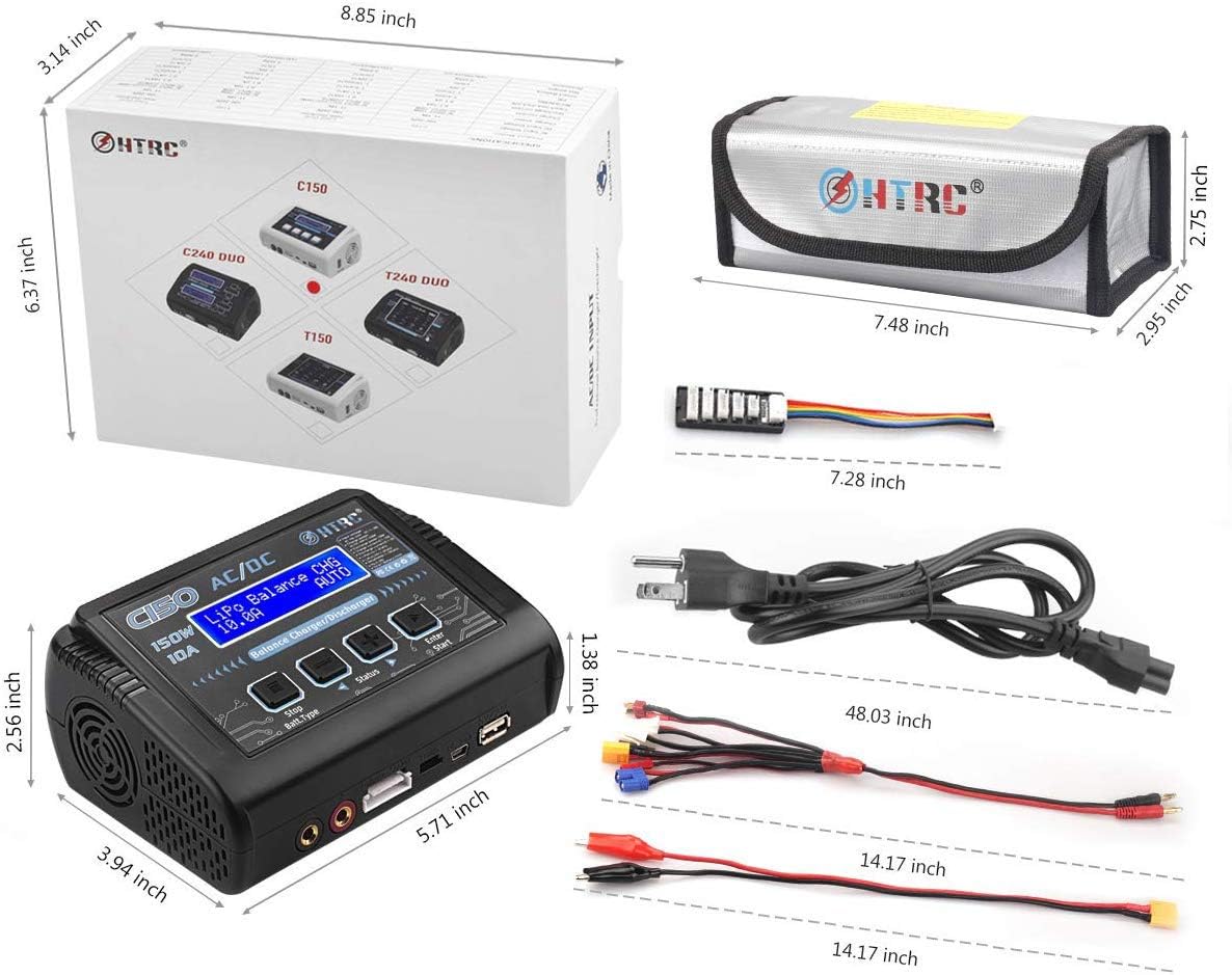 150W 10A 1-6S AC/DC Balance Charger Discharger U35752