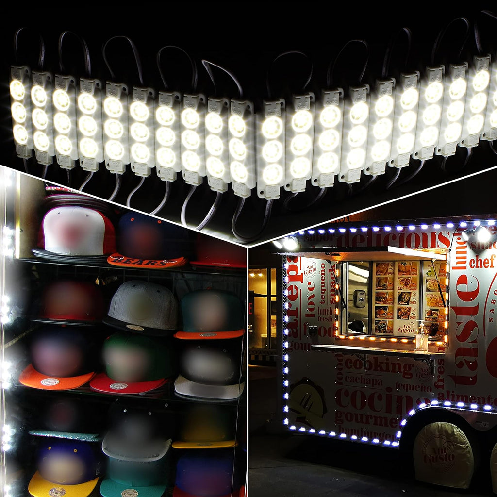60ft Super Bright Pure White LED Module with UL 12v AC Power Supply K64810