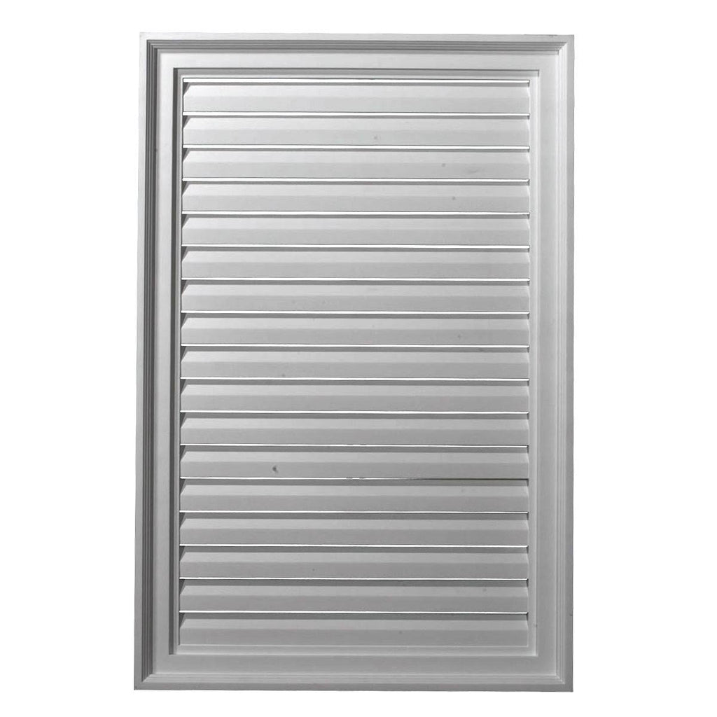 24 inch W x 21 inch H Vertical Urethane Gable Vent Louver A226
