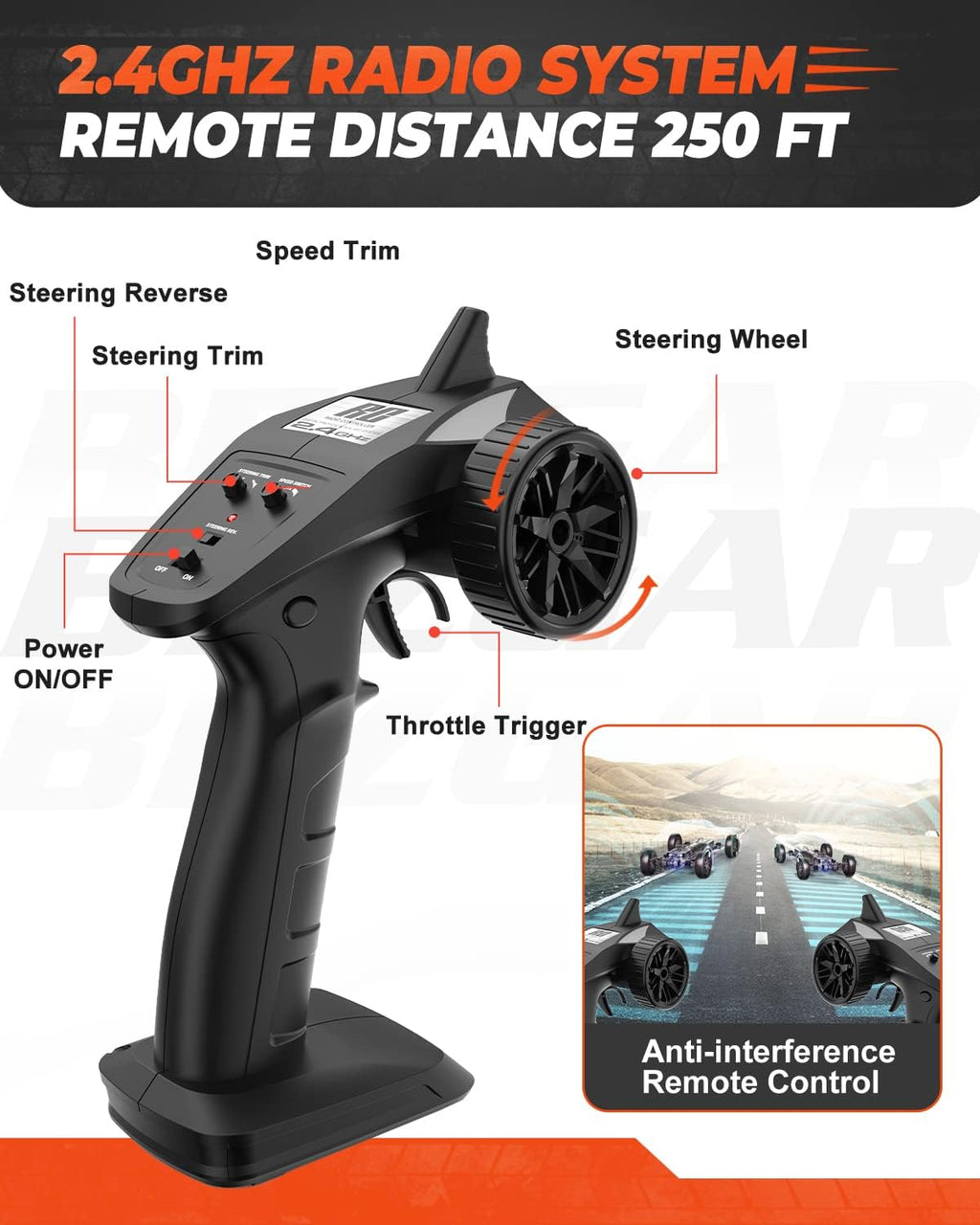 1:16 Scale 4WD Remote Control Electric Off Road RC Monster Truck A5403