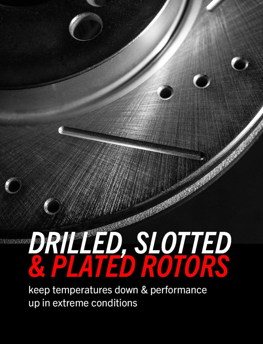 Rear Z26 Carbon Fiber Brake Pads with Drilled & Slotted Brake Rotors Kit C36428