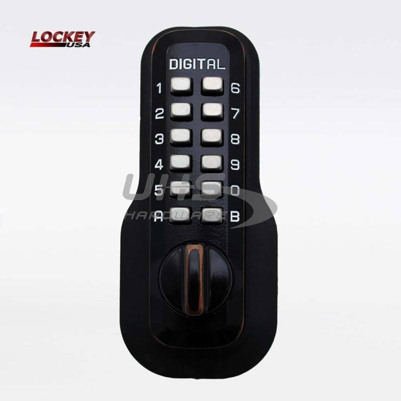 Mechanical Keyless Deadbolt Lock; Bright Chrome (Grey) P469026