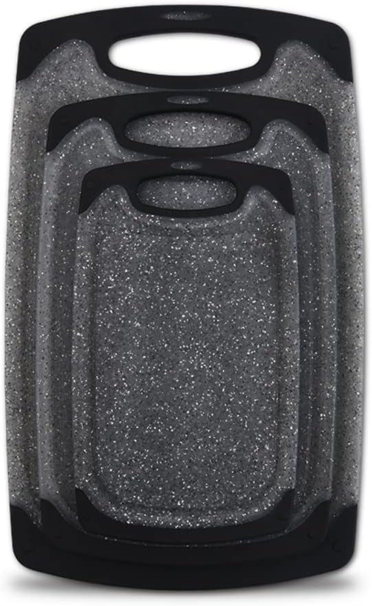 Set of 3 Cutting Boards with Juice Grooves & Carrying Handle M6846