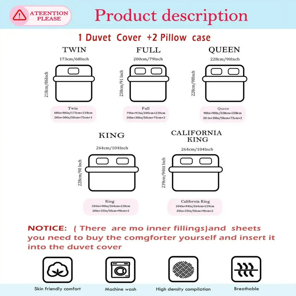 Full Comforter Cover Set with Pillowcase G345