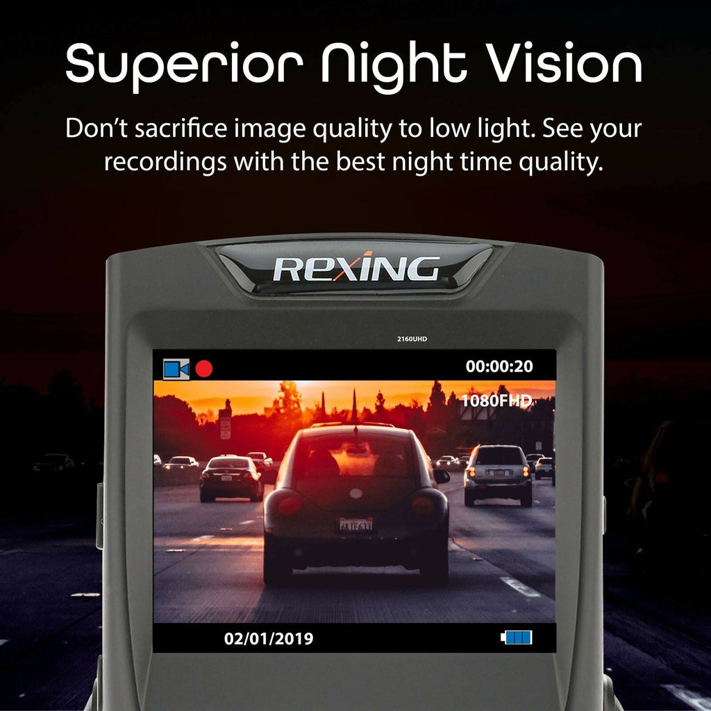 4K UHD WiFi Car Dash Cam with 170 Wide Angle LCD H65954