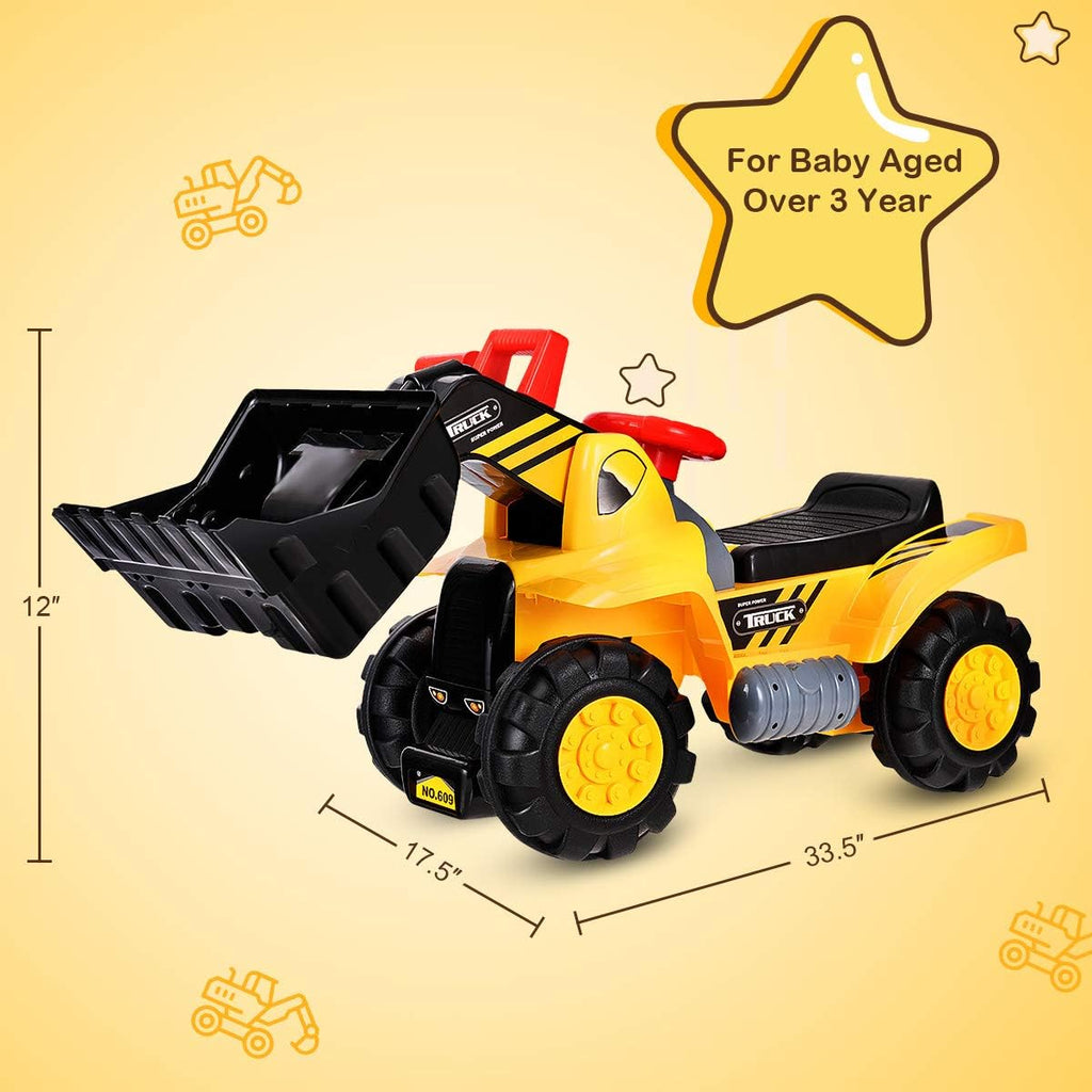 Yellow Kids Ride On Construction Bulldozer P8913