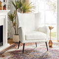 IVORY Upholstered Armchair with Metal Legs L145