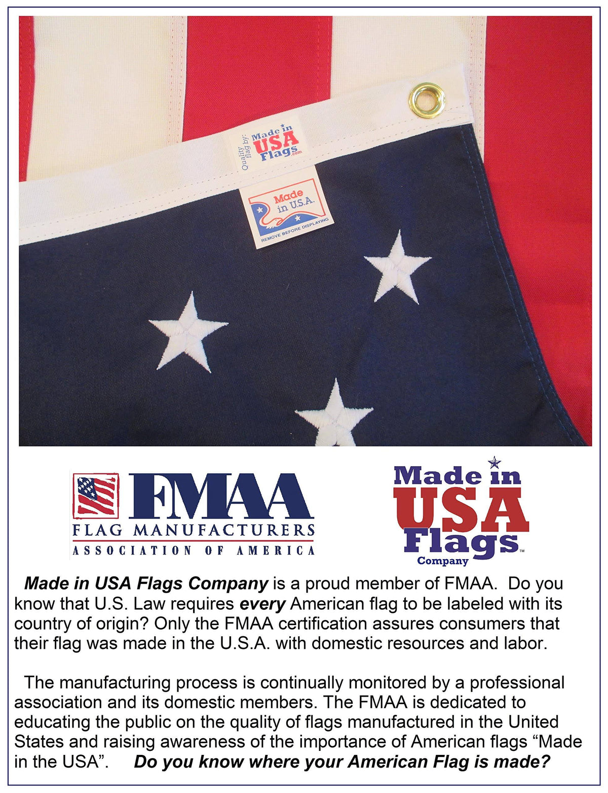 Heavy Duty 4x6 2-Ply Polyester US Flag S4820