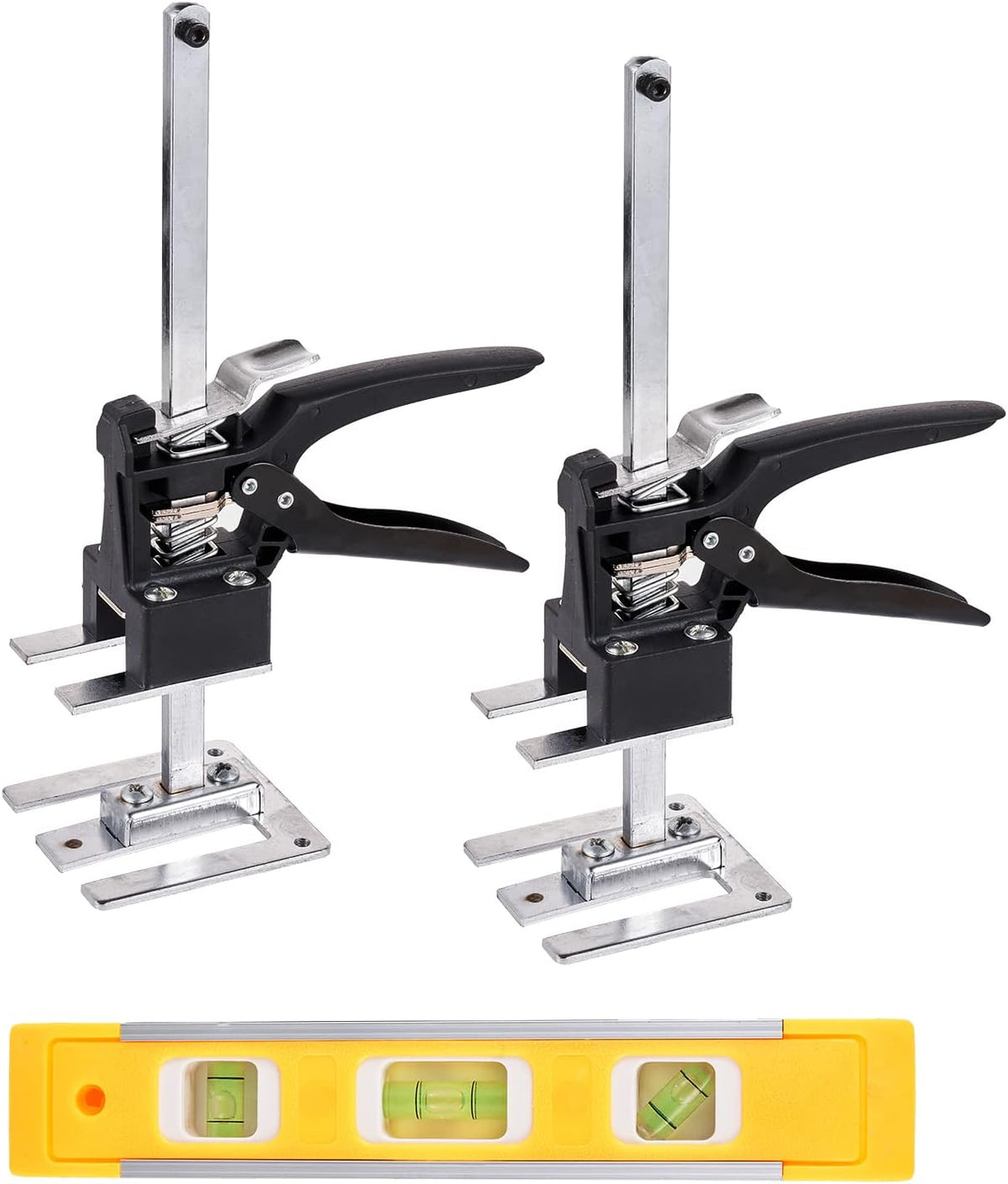12 Inch Hand Jack Lift Tool with Spirit Level, Pack of 2 V2429