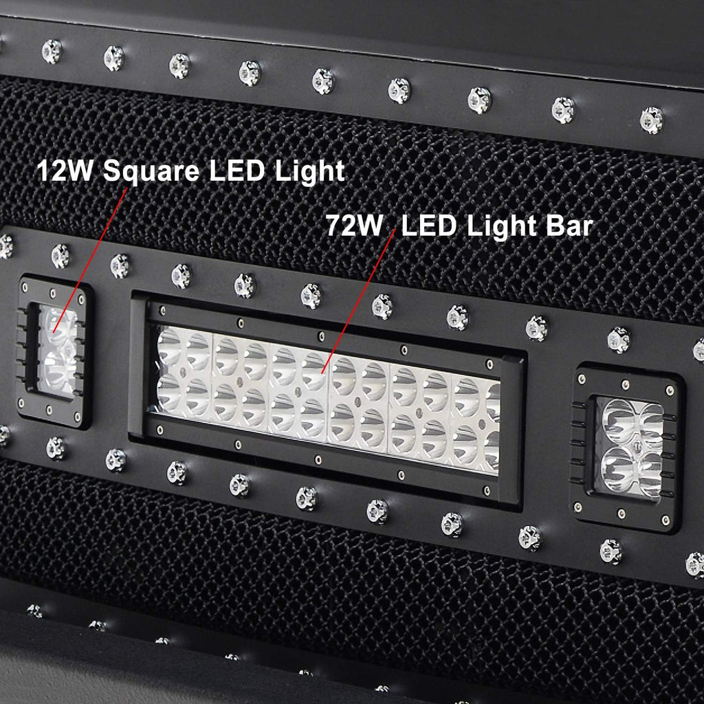 Black Stainless Steel Wire Mesh Grille with 3 LED Lights P522