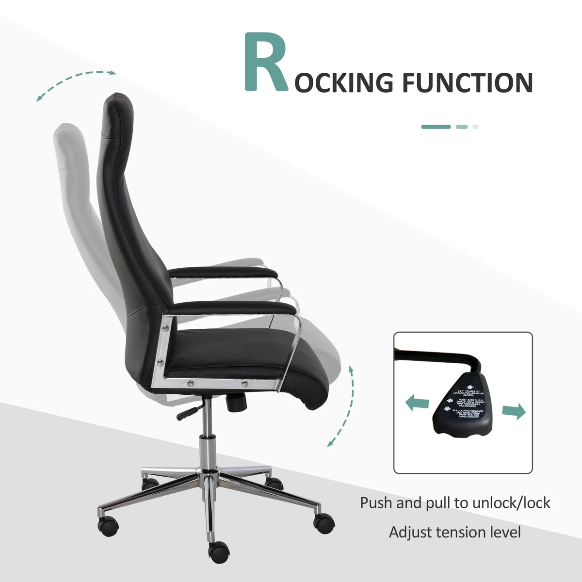 Black Executive Chair with Adjustable Height & Swivel C283231