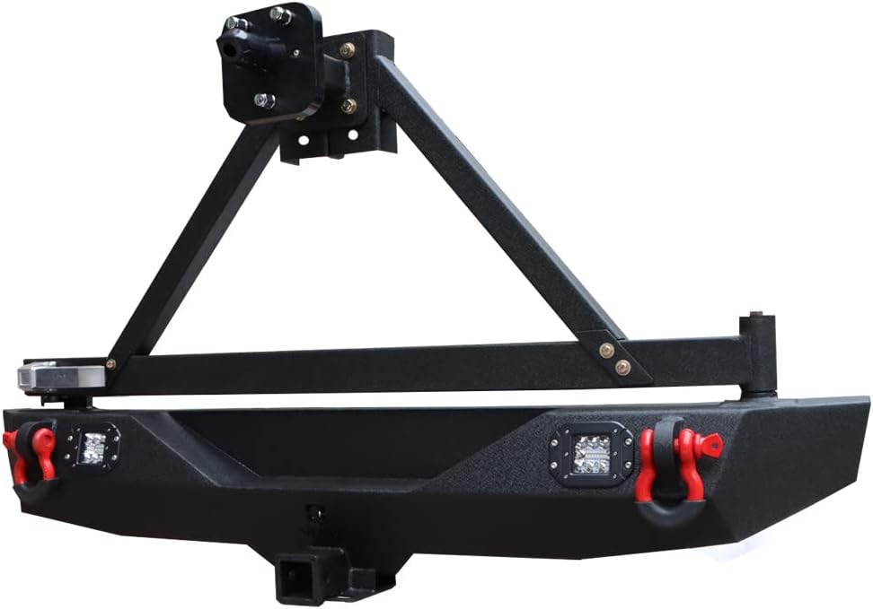 Front and Rear Bumper with LED Lights and Tire Carrier W713836