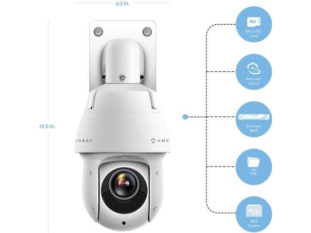 4MP PTZ 12x Optical Zoom Outdoor PoE IP Camera Speed Dome - White X980260