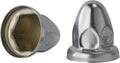 Chrome Metal Nut Cover 33mm, 60pcs Pack of 2 A848