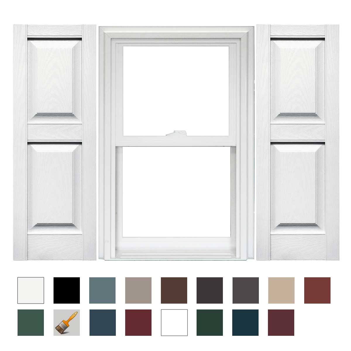 Bright White Vinyl Shutters (1 Pair) 14.75 x 67 T414160