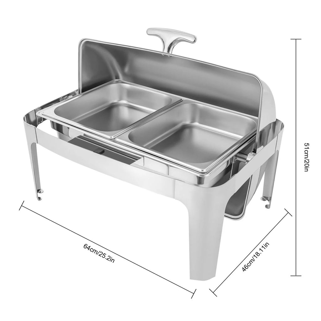 9.54QT Stainless Steel Chafing Dish Set J90671