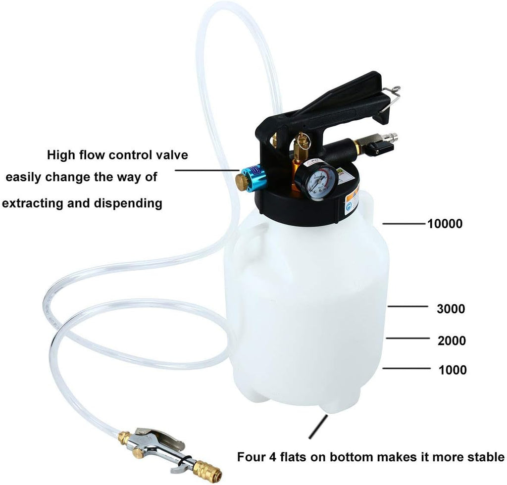 10L Pneumatic Air Oil Extractor Pump with 14pcs ATF Adapter W788