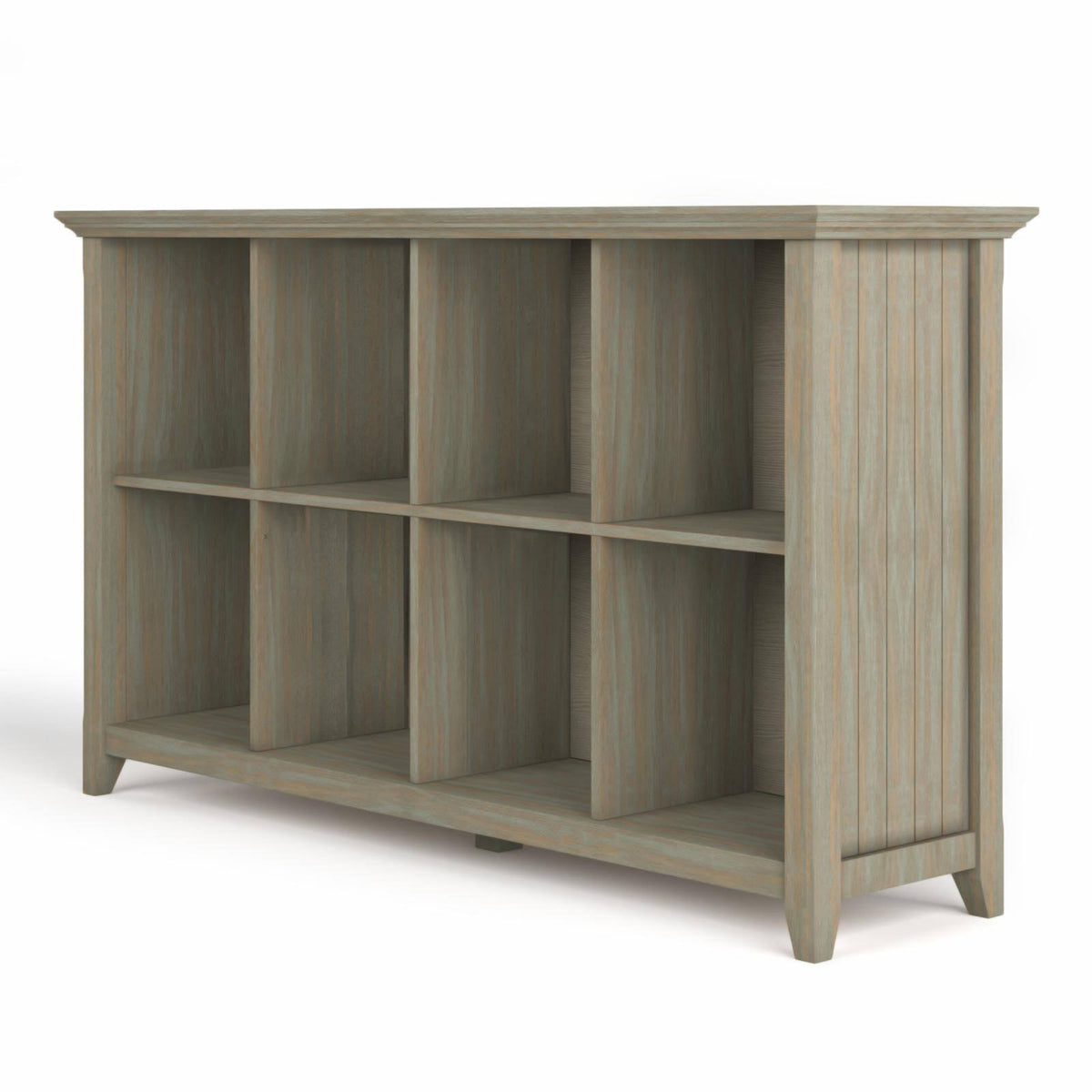 Rustic 8 Cube Storage Sofa Table in Distressed Grey R43889