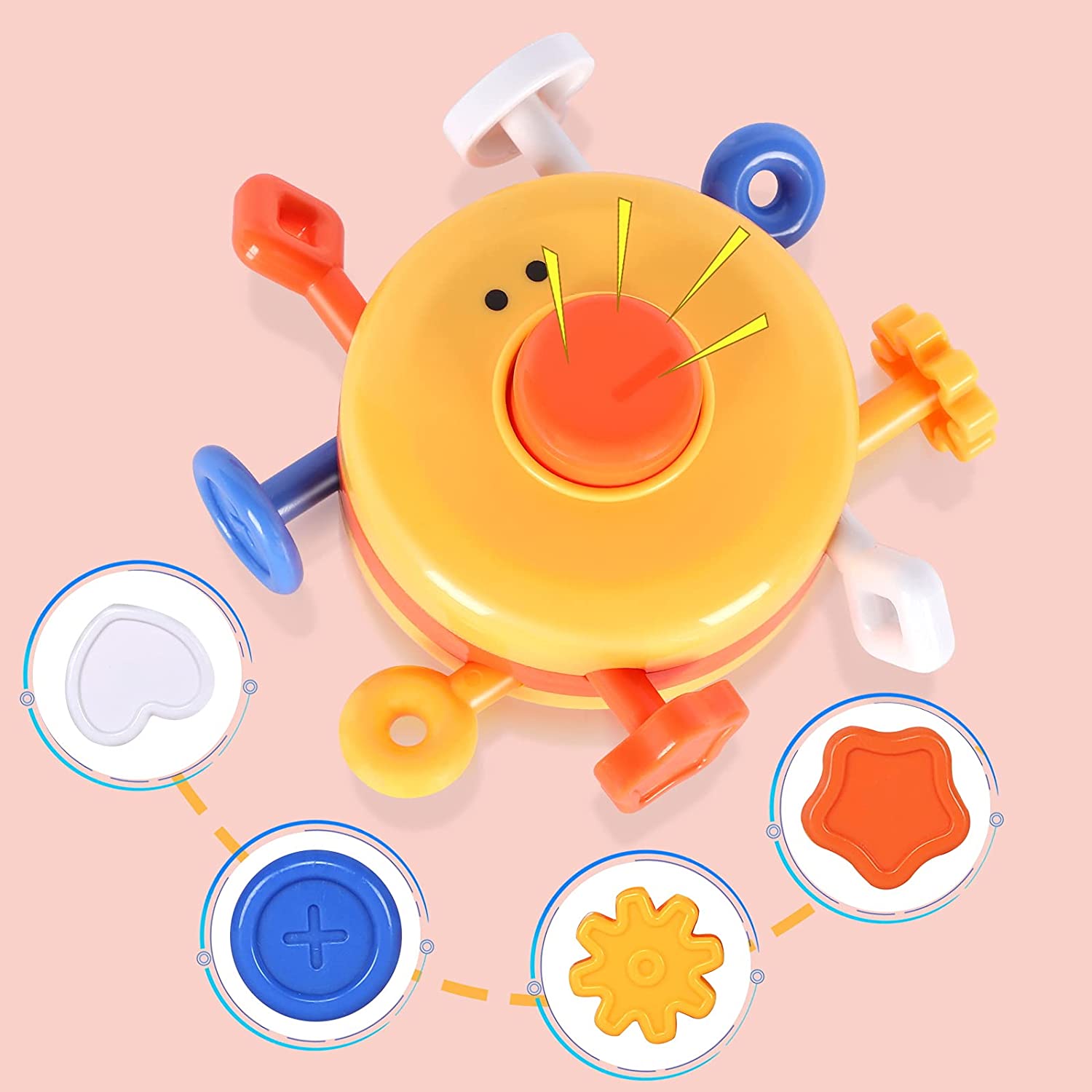 2 Pack Baby Sensory Finger Push Toy V5237