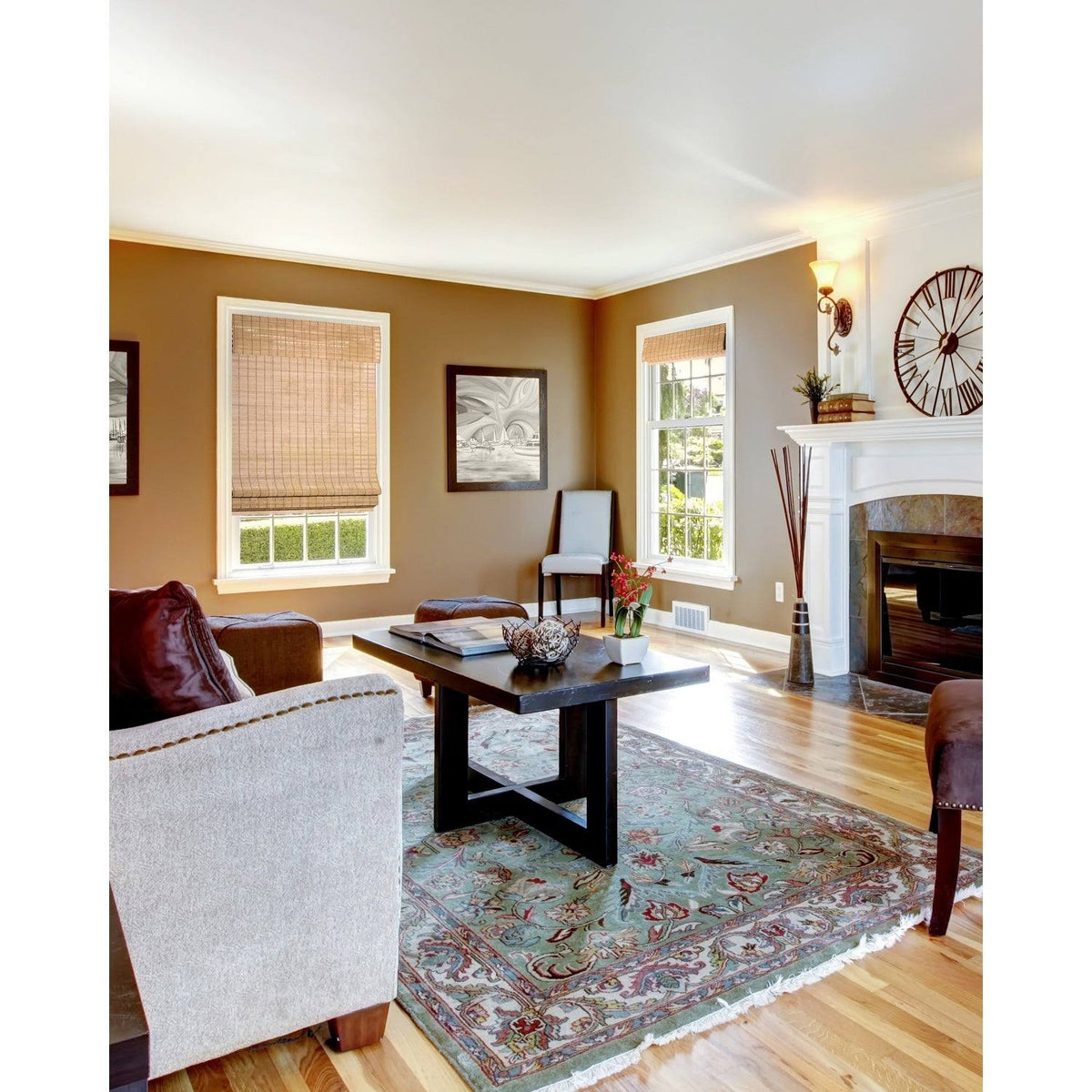Cordless Bamboo Roman Shades 35 inch x 64 inch X990745