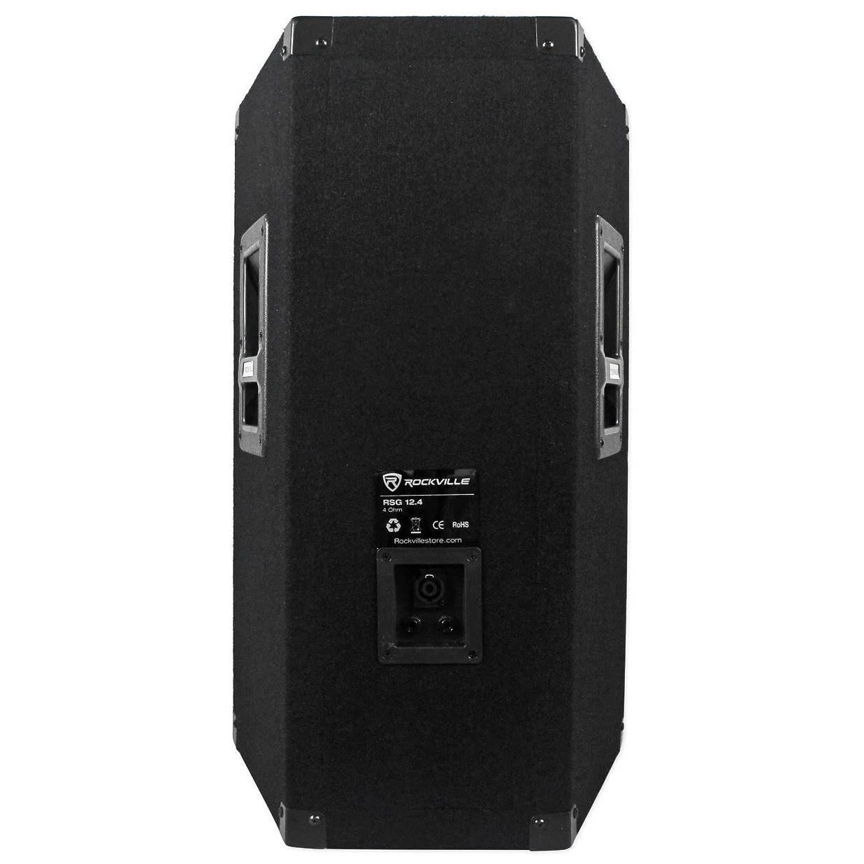 12 3-Way 1000W 4-Ohm Passive DJ Speakers with Stands, Cables, Bag K64990