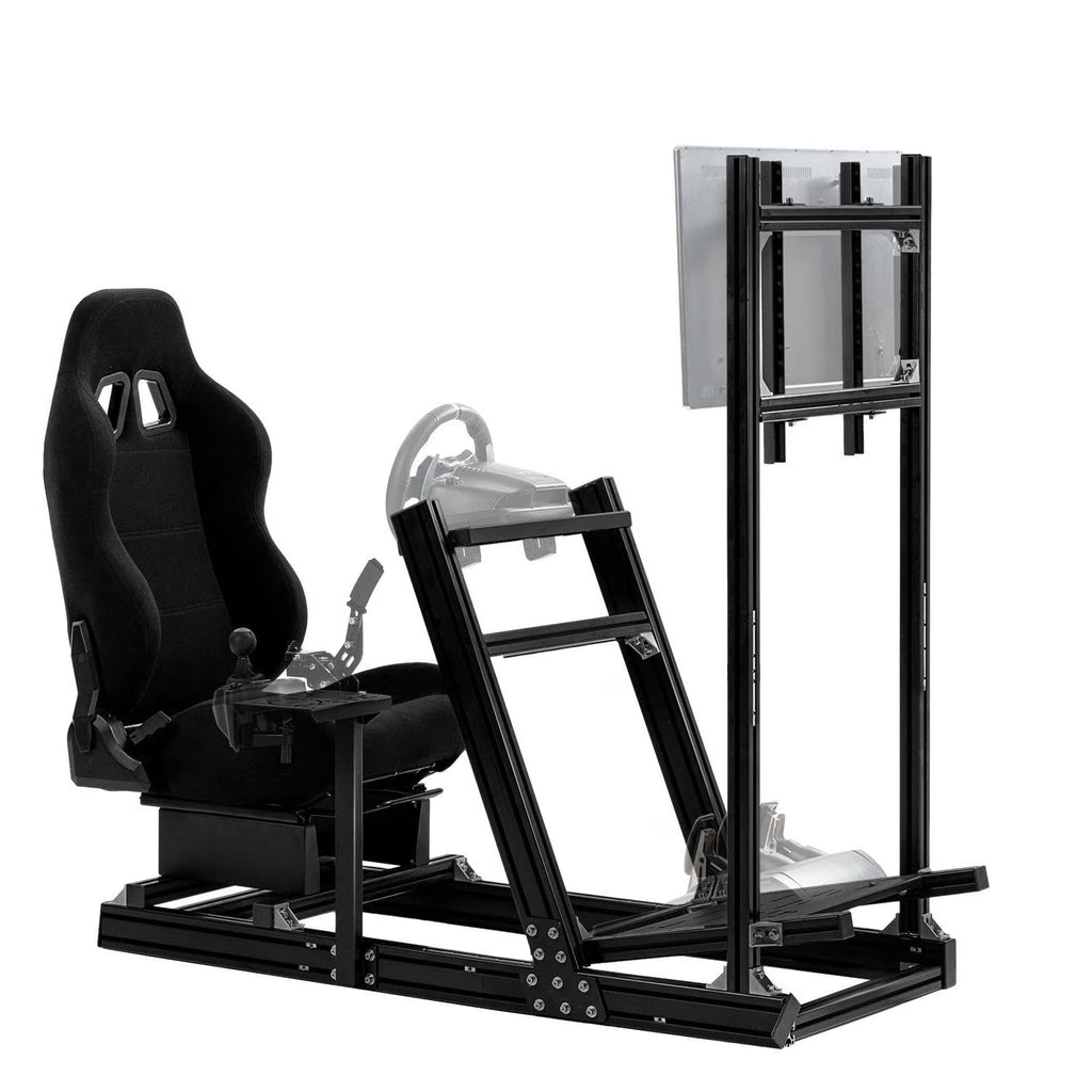 Racing Sim Cockpit with Monitor Stand Seat R966307
