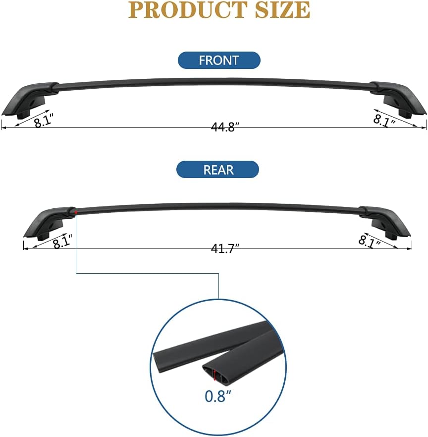 Roof Rack Cross Bars Aluminum Black O299722