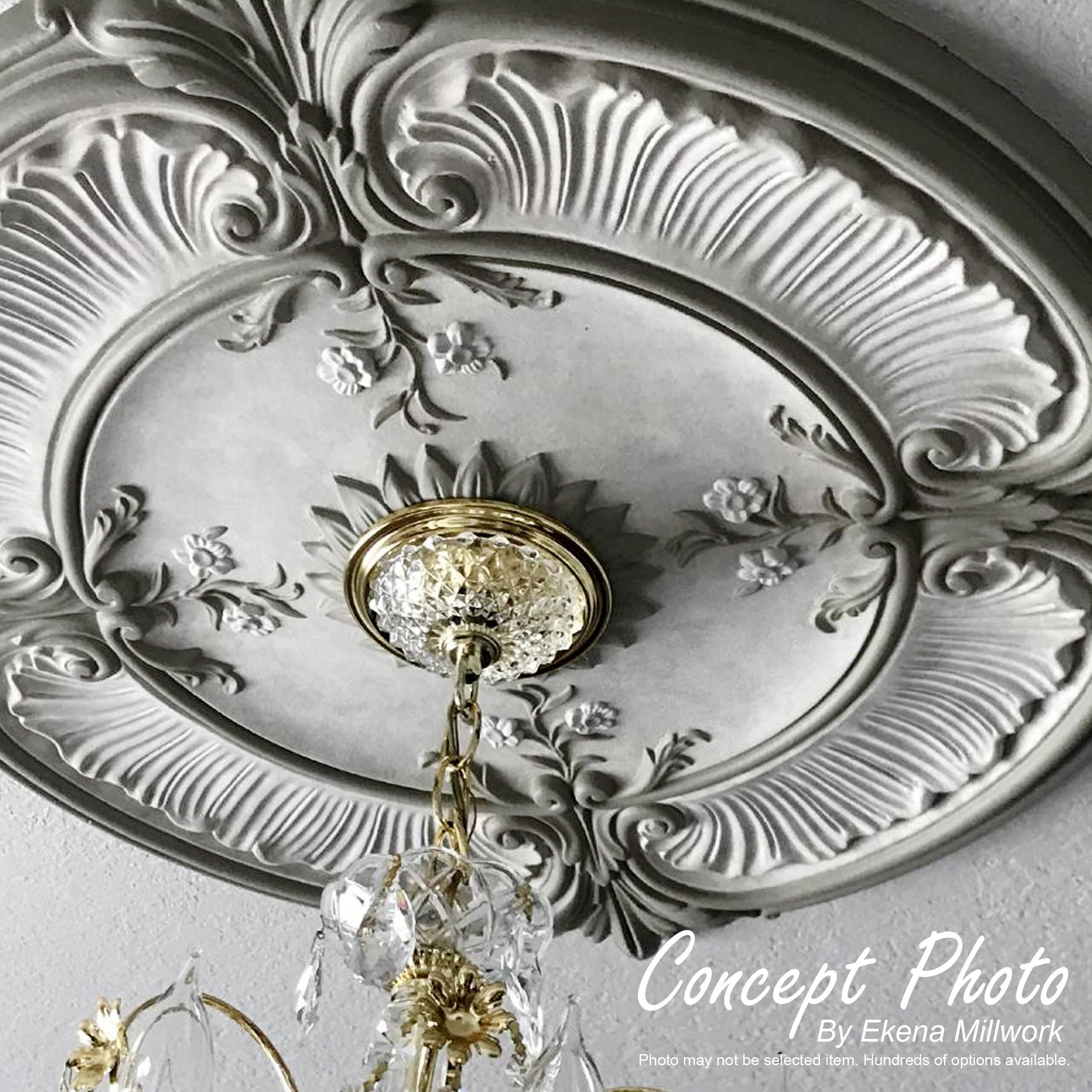 Hand-Painted Flash Copper Ceiling Medallion Y649