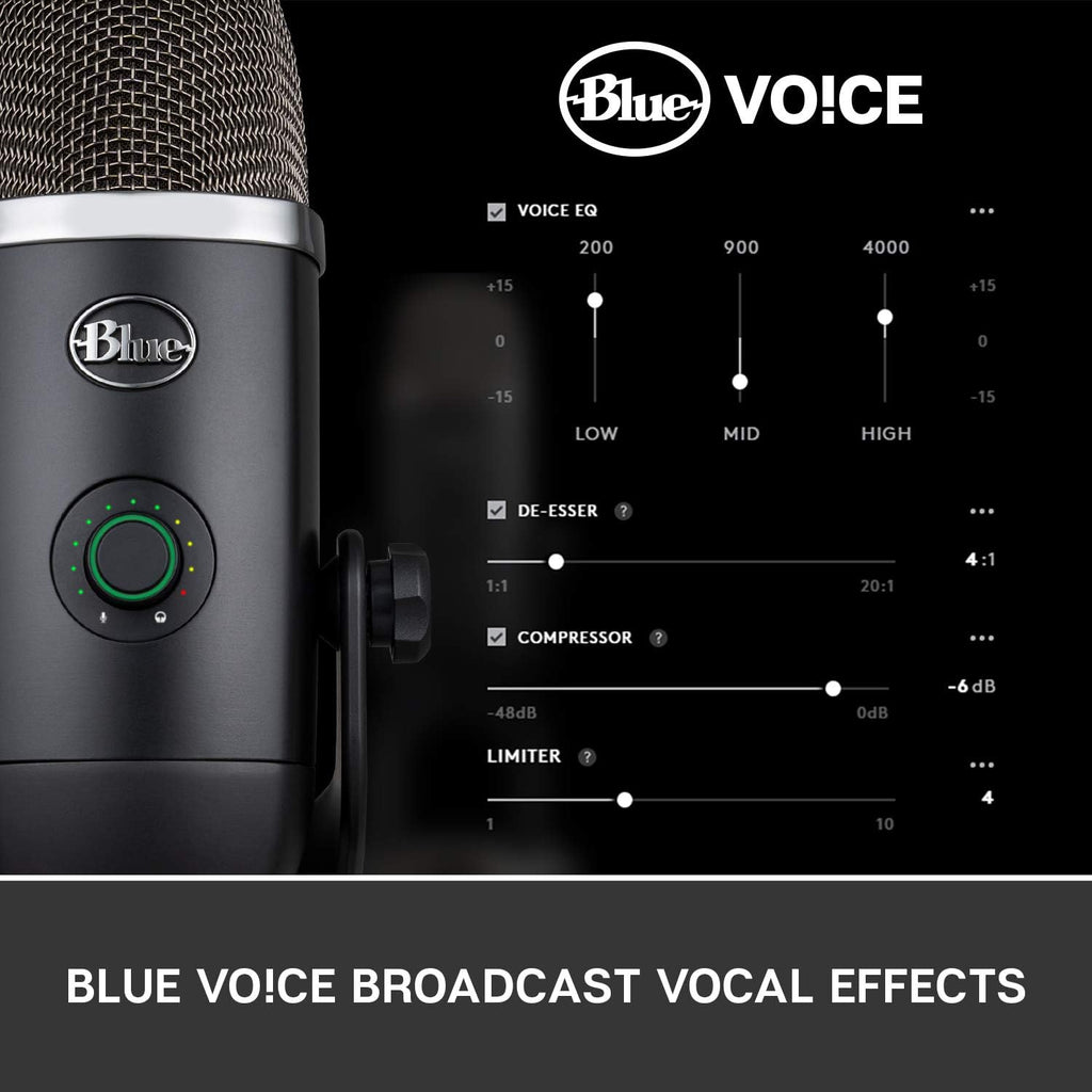 Blue Yeti X Professional Condenser USB Microphone with High-Res Metering, LED Lighting R184934
