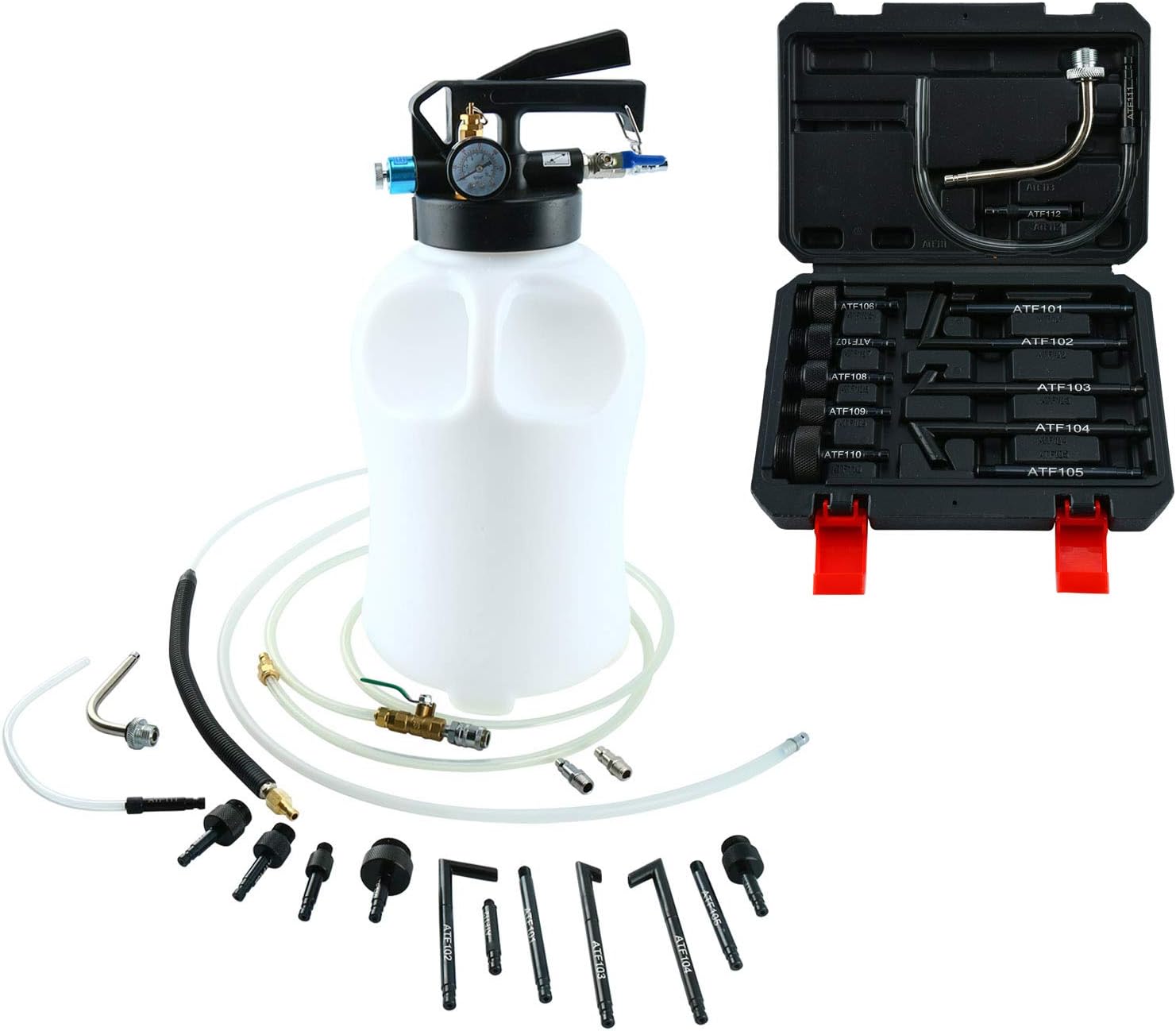 10L Pneumatic Air Oil Extractor Pump with 14pcs ATF Adapter W788